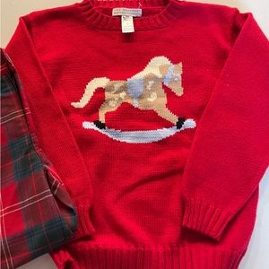 TBBC Isaac Intarsia Sweater- rocking horse - size 6